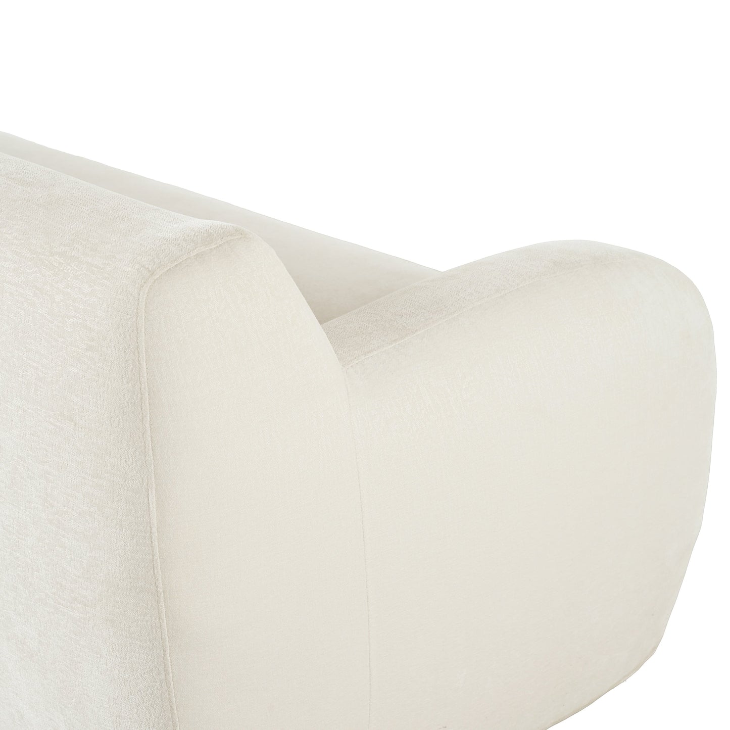 Divano minimalista beige a 3 posti con imbottitura in schiuma ad alta densità