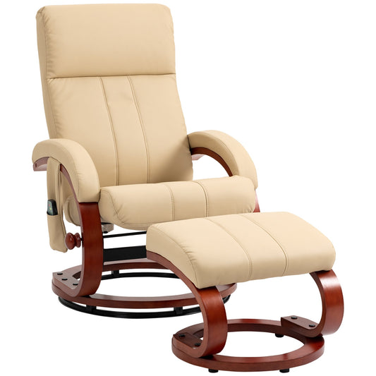 Poltrona reclinabile girevole moderna beige 26