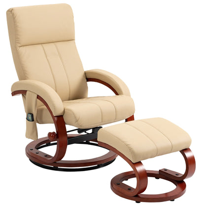 Poltrona reclinabile girevole moderna beige 26