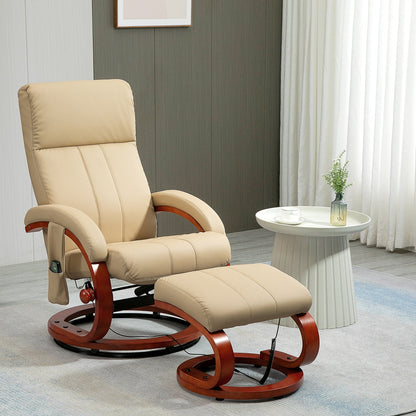 Poltrona reclinabile girevole moderna beige 26