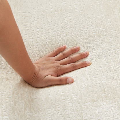 Divano letto singolo moderno beige da 55 pollici in ciniglia e spugna con cuscino per schienale per soggiorno