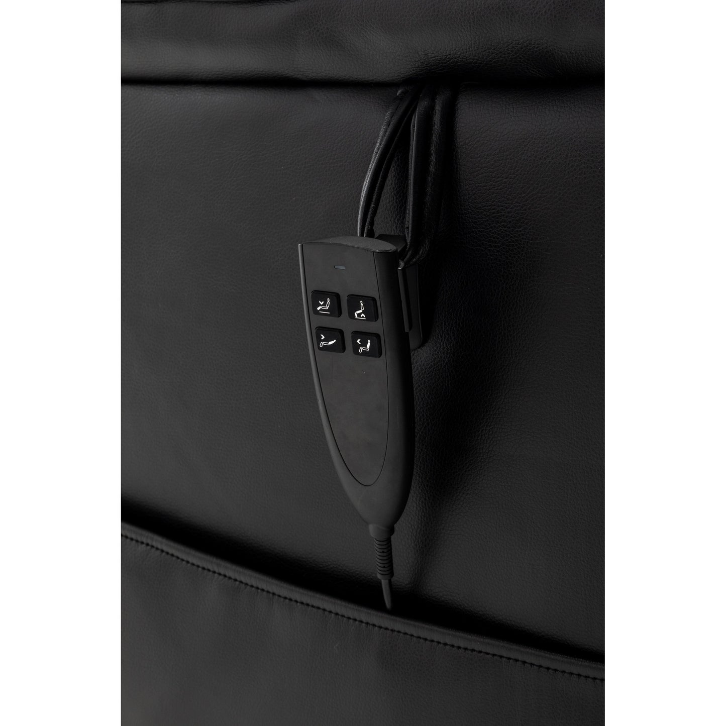 Poltrona reclinabile elettrica oversize beige con motore OKIN, sollevamento piatto a 180°, seduta extra larga e tasche portaoggetti
