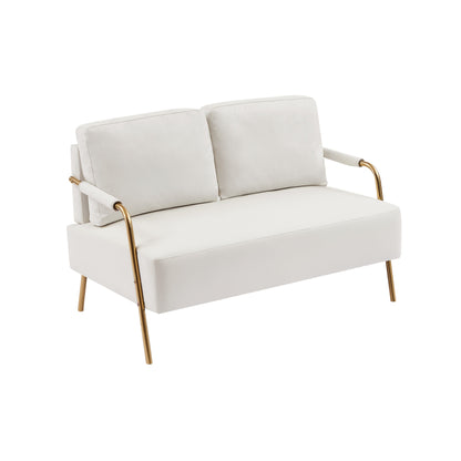 Divano a due posti in tessuto beige adatto agli animali domestici con cuscino rimovibile