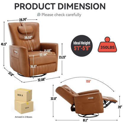 Poltrona reclinabile elettrica beige con supporto lombare e porte USB