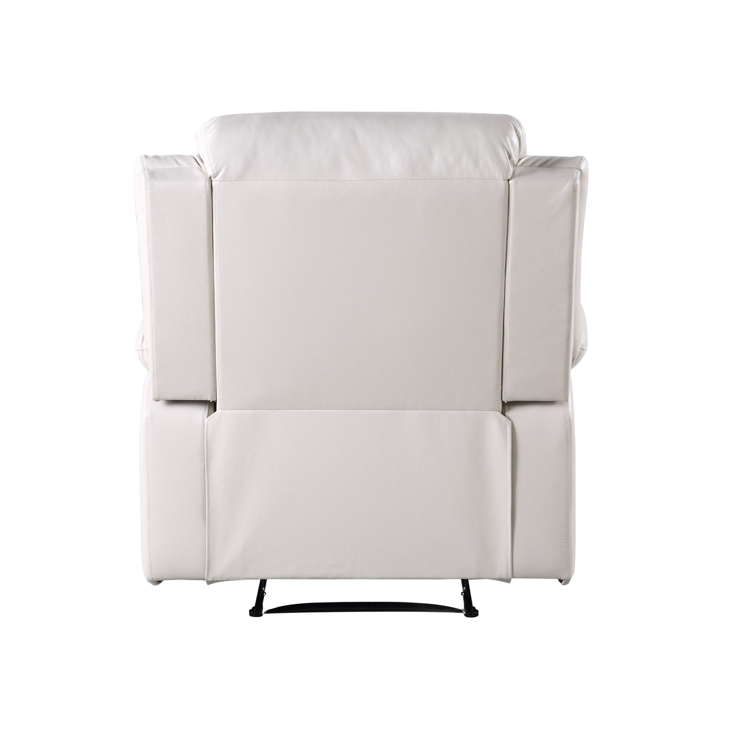 Poltrona reclinabile elettrica in pelle sintetica beige