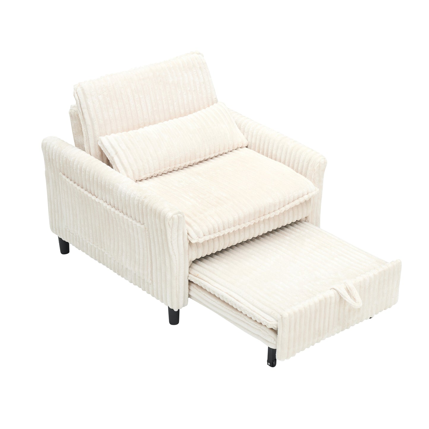 Comoda sedia beige per piccolo appartamento, camera da letto, balcone, divano letto piccolo, divano pigro, divano con cuscino