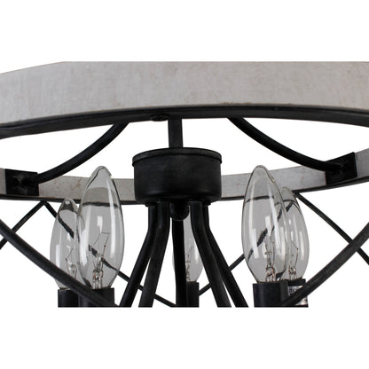 Bella Depot Lampadario rustico in legno a 5 luci con illuminazione dimmerabile, lampada a sospensione regolabile da 15,7 pollici per isola cucina