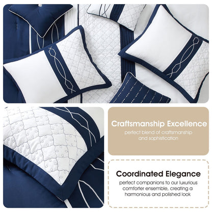 Set copripiumino moderno geometrico Bellerose da 7 pezzi