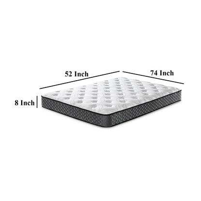 Materasso matrimoniale Beny, molle ibride Bonnell, schiuma, comfort rigido, 8 pollici