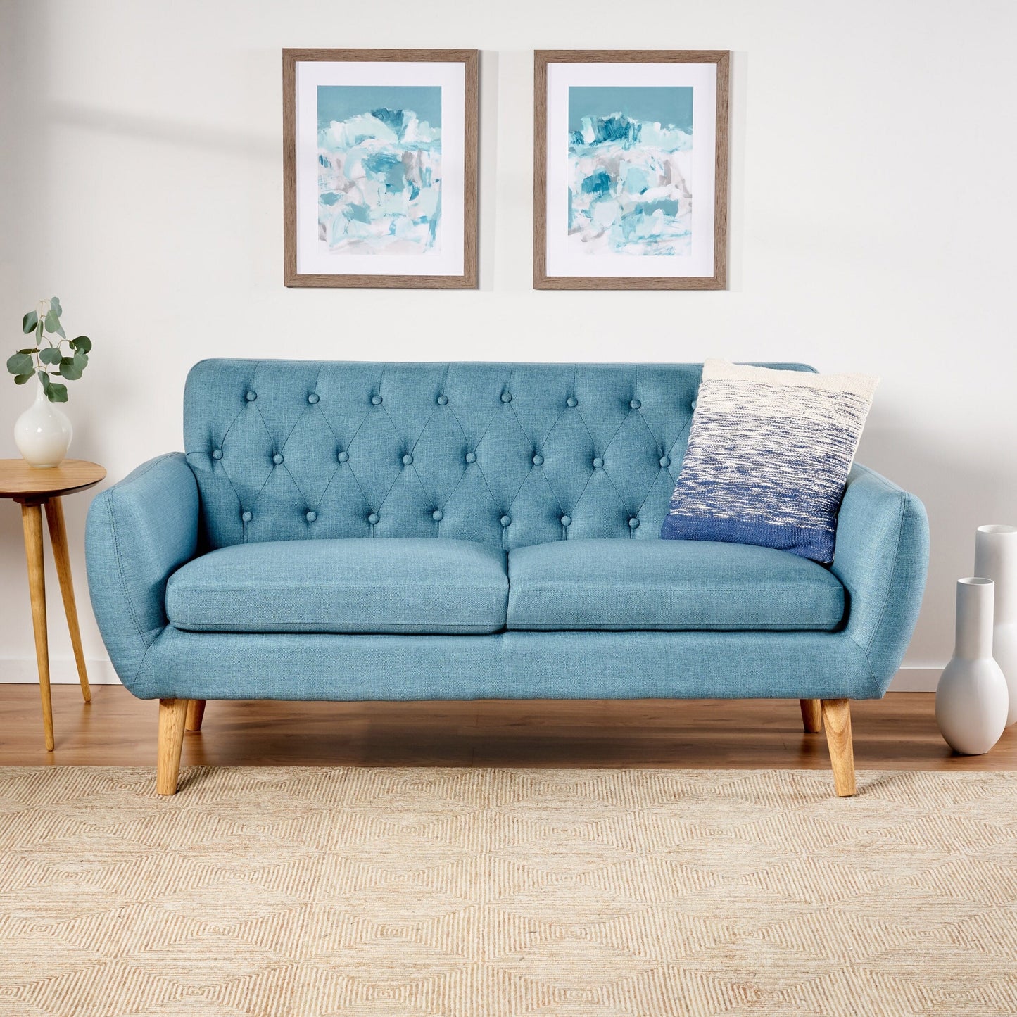 Divano piccolo Bernice Mid-Century Modern di Christopher Knight Home