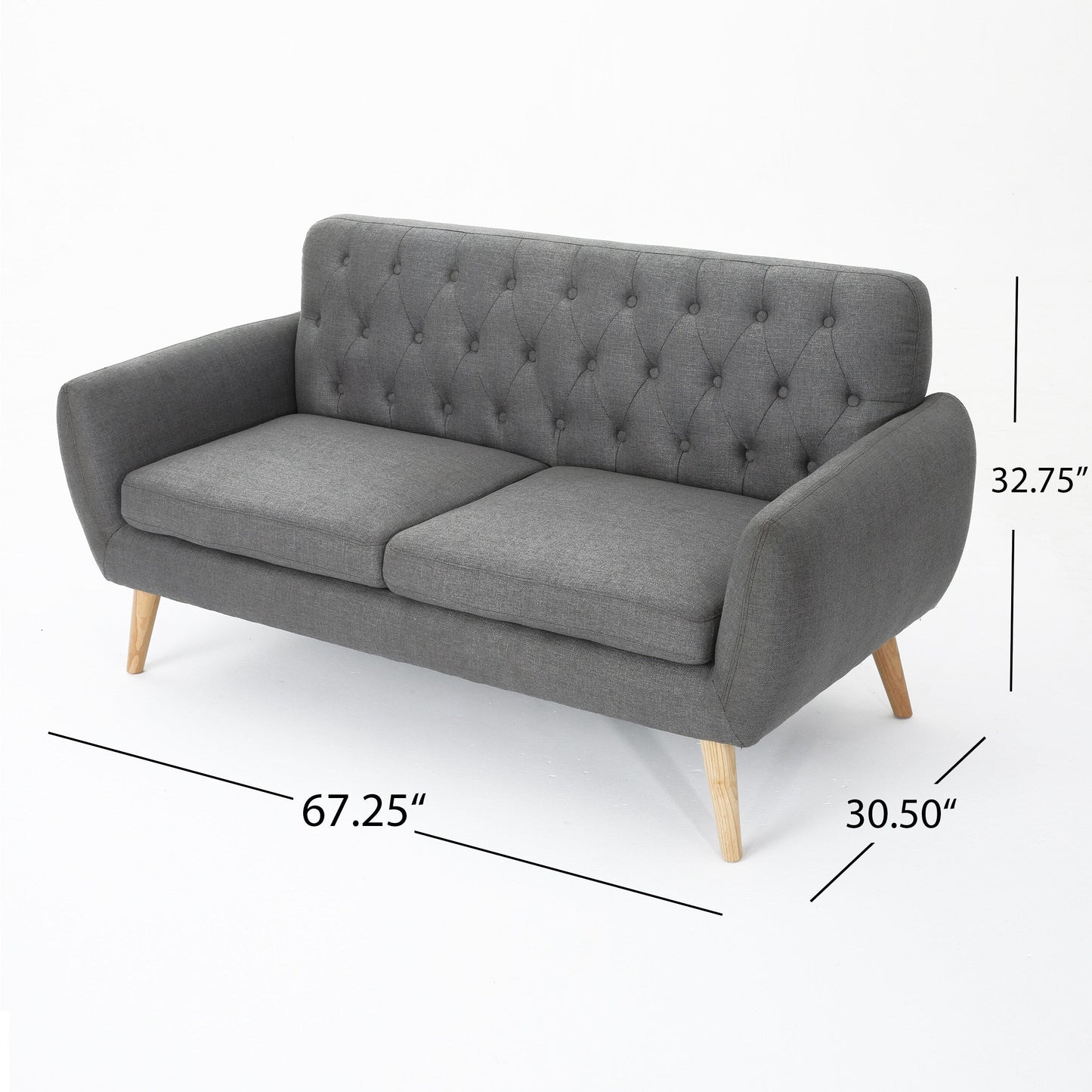 Divano piccolo Bernice Mid-Century Modern di Christopher Knight Home