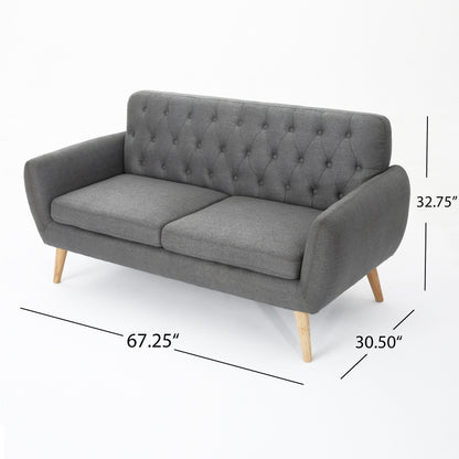 Divano piccolo Bernice Mid-Century Modern di Christopher Knight Home
