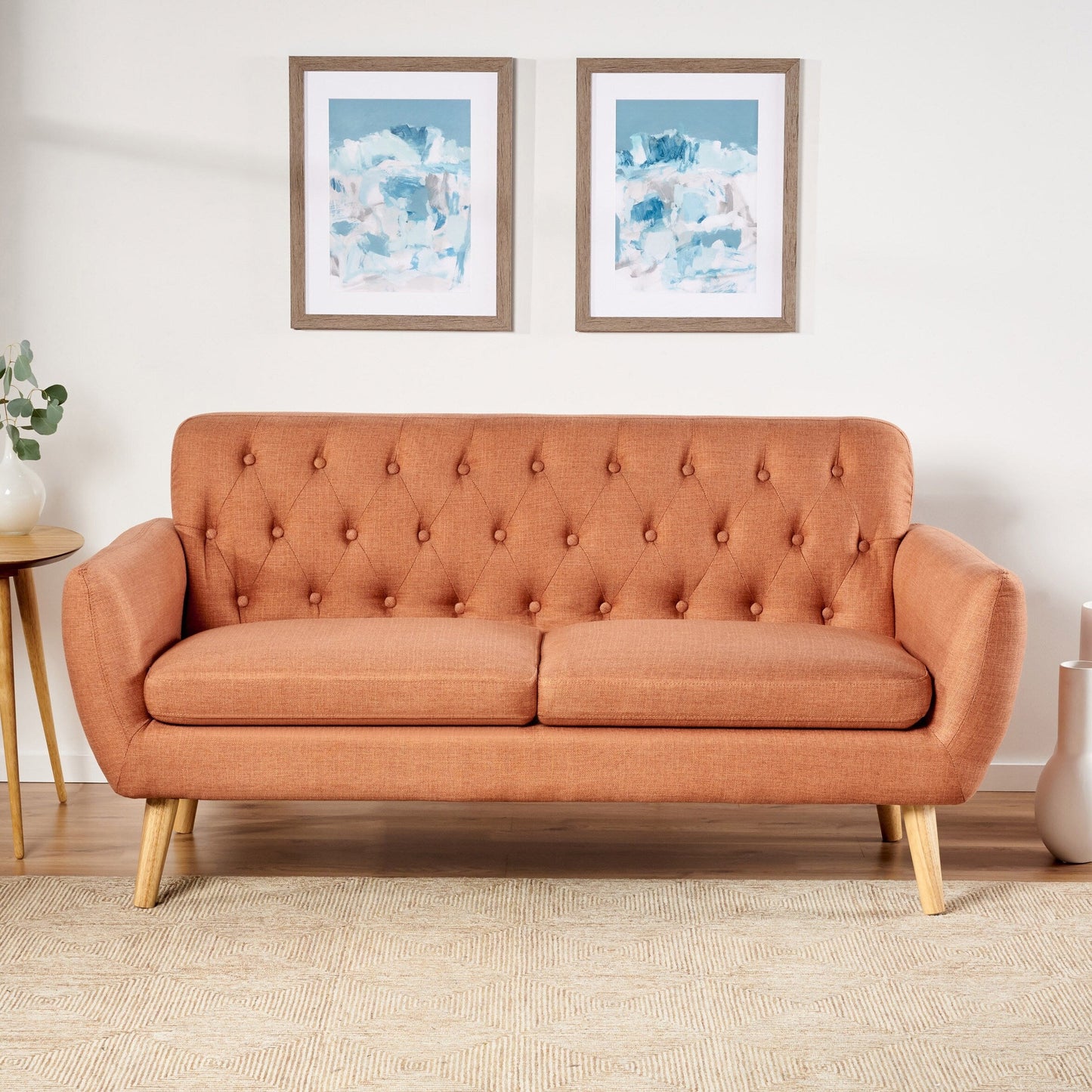 Divano piccolo Bernice Mid-Century Modern di Christopher Knight Home