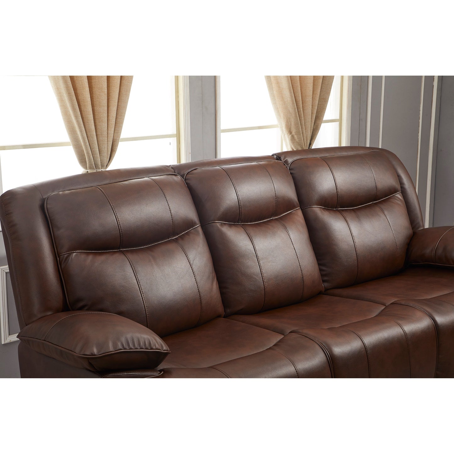 Divano reclinabile manuale in similpelle Betsy Furniture a 3 posti 8006