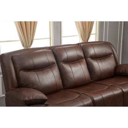 Divano reclinabile manuale in similpelle Betsy Furniture a 3 posti 8006