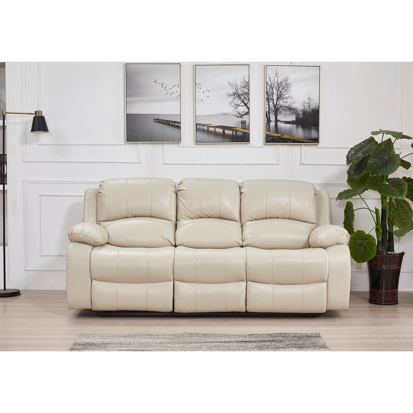 Divano reclinabile manuale in similpelle Betsy Furniture a 3 posti 8018