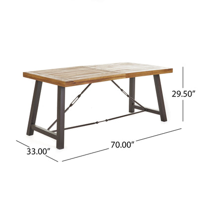 Set da pranzo in legno Betsys da esterno da 6 pezzi di Christopher Knight Home