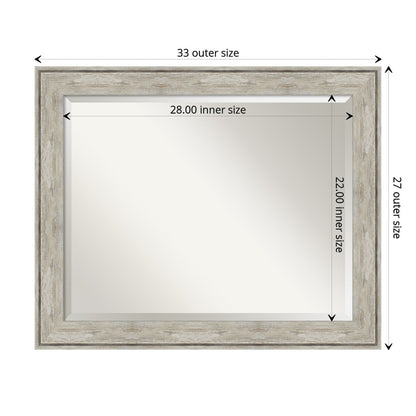 Specchio da parete per bagno bisellato - Cornice metallica screpolata