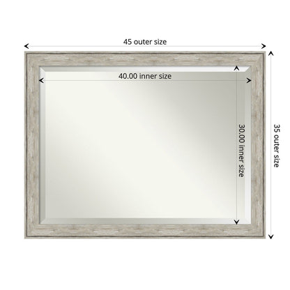 Specchio da parete per bagno bisellato - Cornice metallica screpolata