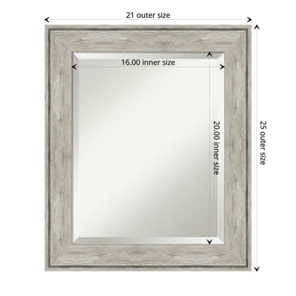Specchio da parete per bagno bisellato - Cornice metallica screpolata