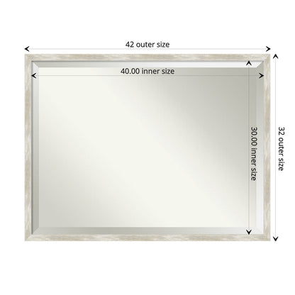 Specchio da parete per bagno bisellato - Cornice metallica screpolata