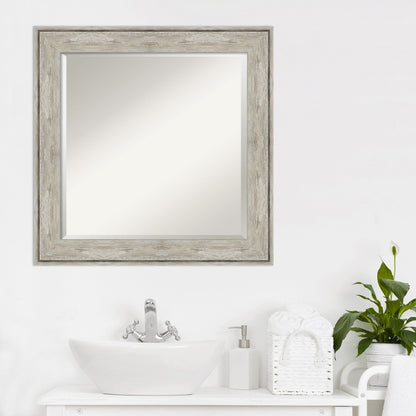 Specchio da parete per bagno bisellato - Cornice metallica screpolata