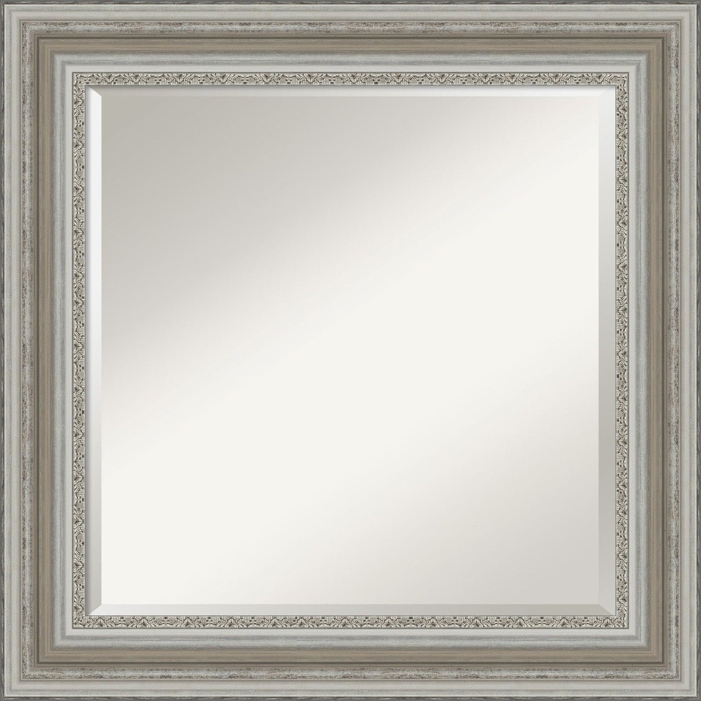 Specchio da parete per bagno bisellato - Cornice argento Parlor