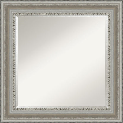 Specchio da parete per bagno bisellato - Cornice argento Parlor