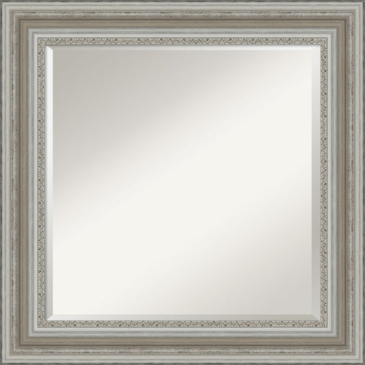Specchio da parete per bagno bisellato - Cornice argento Parlor