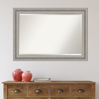 Specchio da parete per bagno bisellato - Cornice argento Parlor