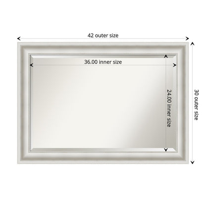 Specchio da parete per bagno bisellato - Cornice bianca Parlor