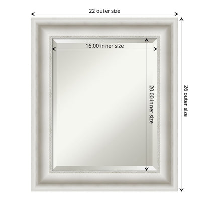 Specchio da parete per bagno bisellato - Cornice bianca Parlor