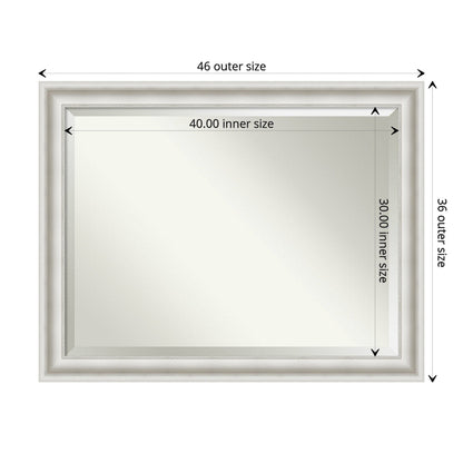 Specchio da parete per bagno bisellato - Cornice bianca Parlor