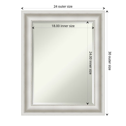 Specchio da parete per bagno bisellato - Cornice bianca Parlor