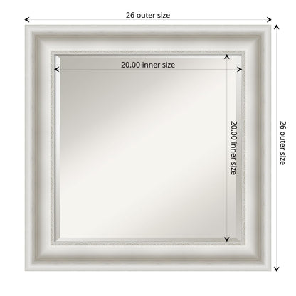 Specchio da parete per bagno bisellato - Cornice bianca Parlor