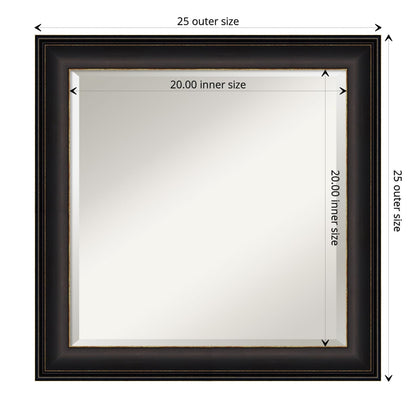Specchio da parete per bagno bisellato - Cornice in bronzo oliato Trio - Cornice in bronzo oliato Trio