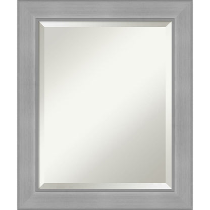 Specchio da parete per bagno bisellato - Cornice in nichel spazzolato Vista