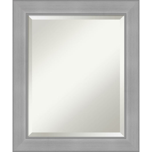 Specchio da parete per bagno bisellato - Cornice in nichel spazzolato Vista