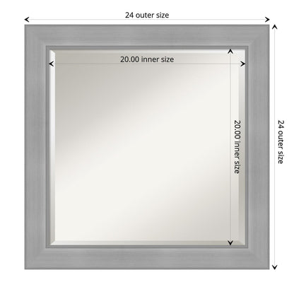 Specchio da parete per bagno bisellato - Cornice in nichel spazzolato Vista