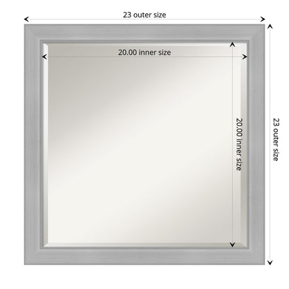Specchio da parete per bagno bisellato - Cornice in nichel spazzolato Vista