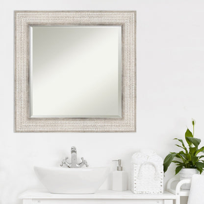 Specchio da parete per bagno in legno bisellato - Cornice Trellis Silver - Trellis Silver