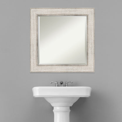 Specchio da parete per bagno in legno bisellato - Cornice Trellis Silver - Trellis Silver