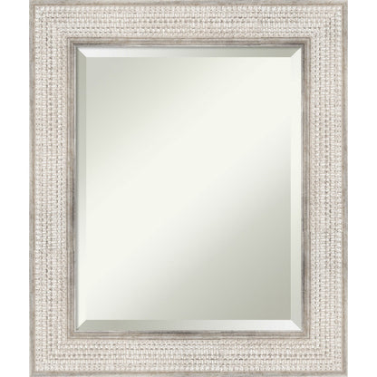 Specchio da parete per bagno in legno bisellato - Cornice Trellis Silver - Trellis Silver