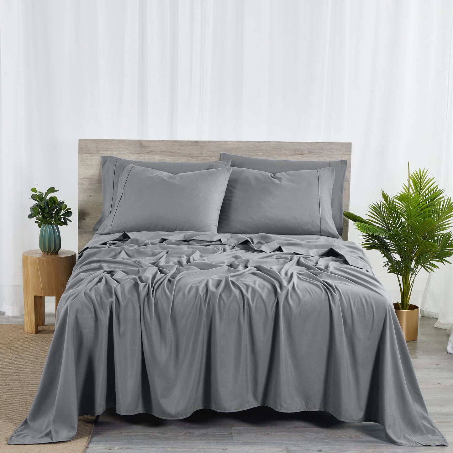 Set di lenzuola Bibb Home in rayon di bambù, 6 pezzi, 2000 pezzi