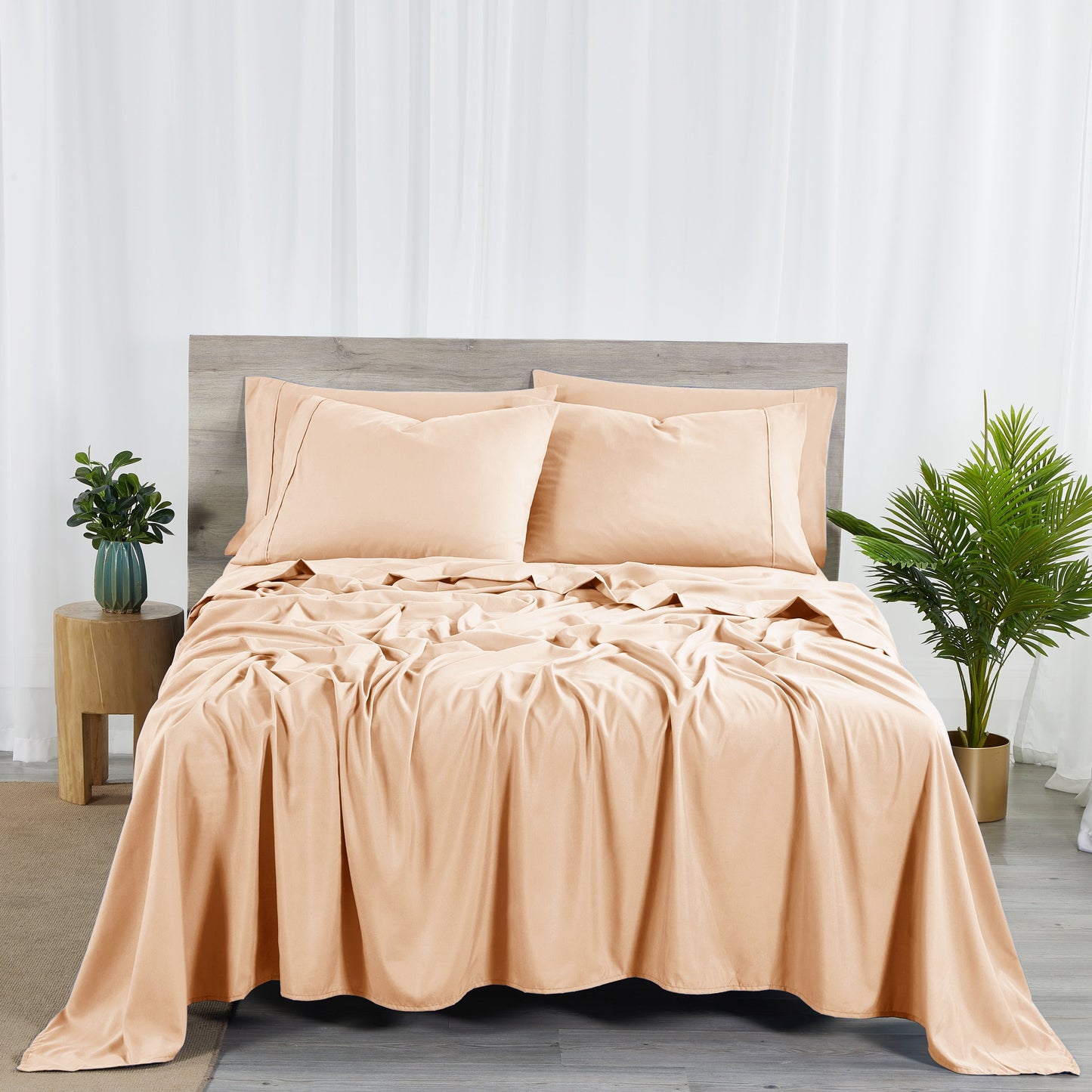Set di lenzuola Bibb Home in rayon di bambù, 6 pezzi, 2000 pezzi