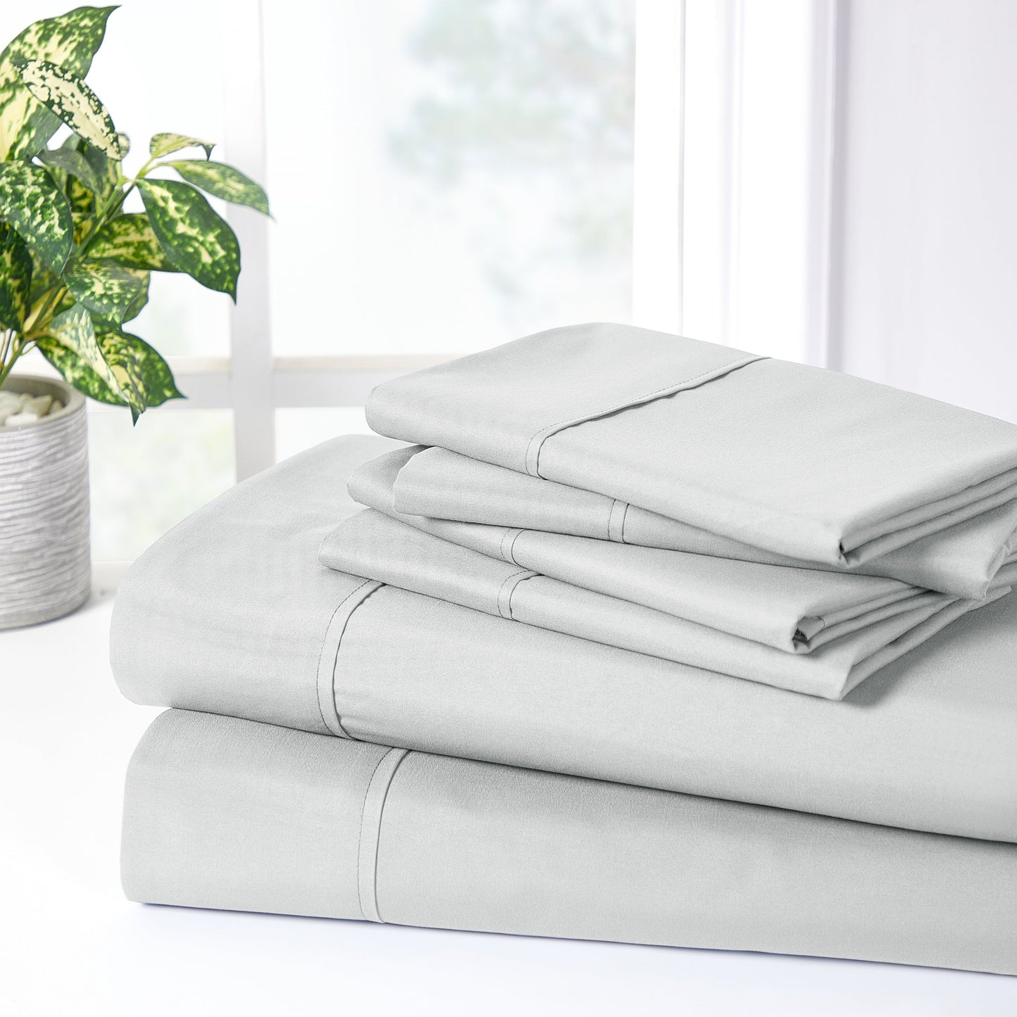 Set di lenzuola Bibb Home in rayon di bambù, 6 pezzi, 2000 pezzi