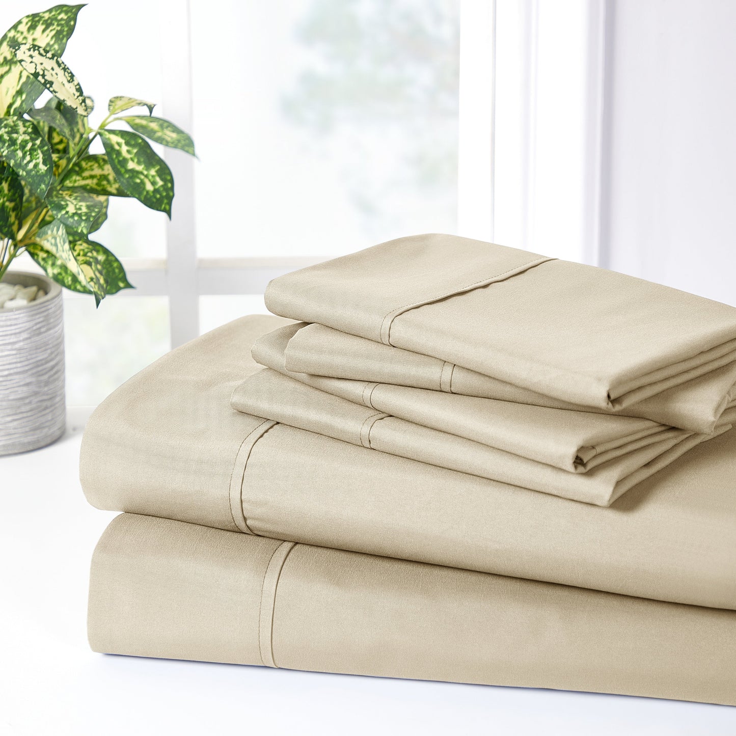 Set di lenzuola Bibb Home in rayon di bambù, 6 pezzi, 2000 pezzi