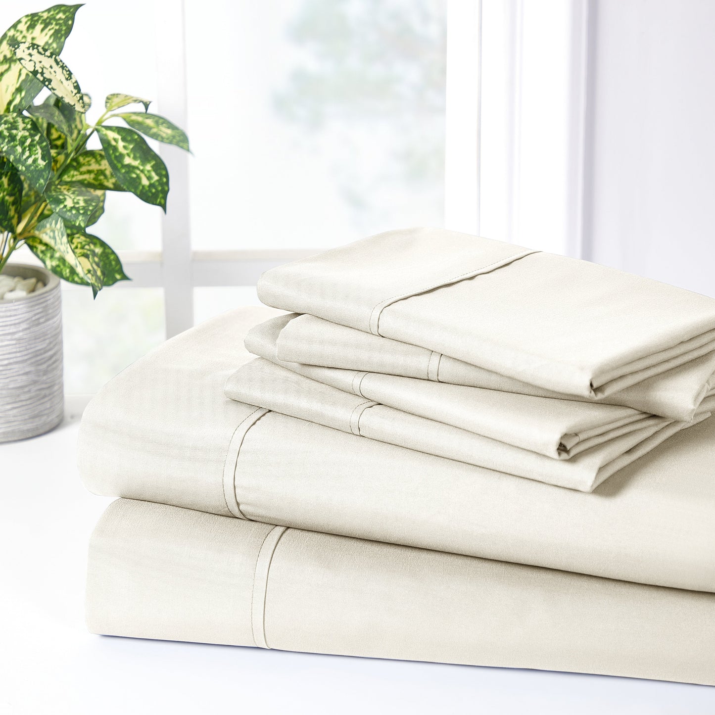 Set di lenzuola Bibb Home in rayon di bambù, 6 pezzi, 2000 pezzi