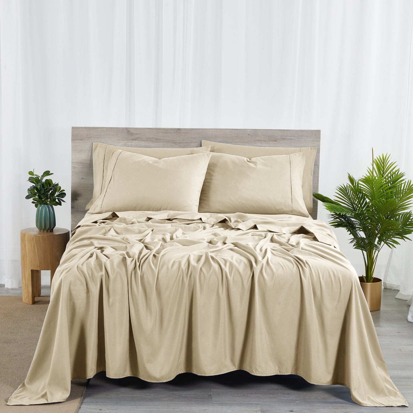 Set di lenzuola Bibb Home in rayon di bambù, 6 pezzi, 2000 pezzi