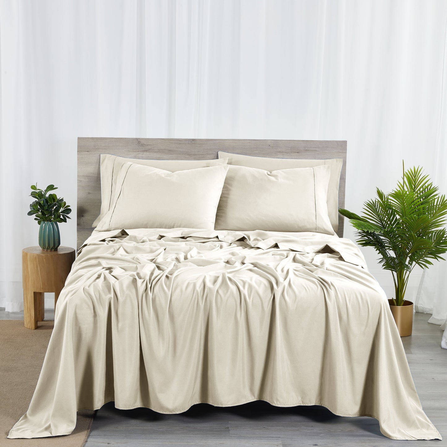 Set di lenzuola Bibb Home in rayon di bambù, 6 pezzi, 2000 pezzi